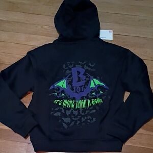 Baseball Lifestyle 101 Black Hoodie with Spooky Graphic Design Small Medium Nwt